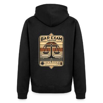Survivant de l’examen du barreau 10 - Veste à capuche bio Premium Unisexe - noir - Dos - Nico (187cm)