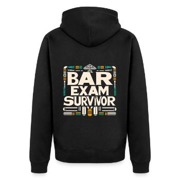 Survivant de l’examen du barreau 13 - Veste à capuche bio Premium Unisexe - noir - Dos - Nico (187cm)