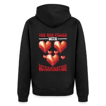Vous êtes rempli de détermination 9 - Veste à capuche bio Premium Unisexe - noir - Dos - Nico (187cm)