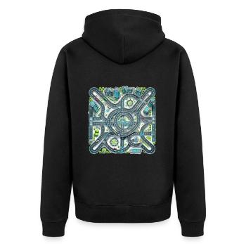 Car Play Mate - Children Give Parent A Massage 4 - Unisex Premium Bio Zip Hoodie - Schwarz - Hinten - Nico (187cm)