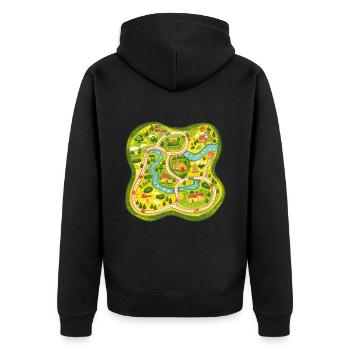 Play Mat With Massage Feature For Parents 2 - Unisex Premium Bio Zip Hoodie - Schwarz - Hinten - Nico (187cm)