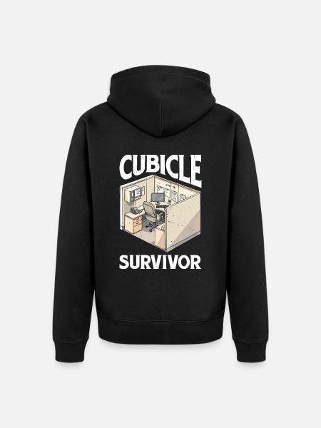 Cubicle Survivor 2 - Unisex Premium Organic Zip Hoodie - black