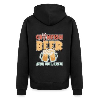 Écrevisses, Bière Et Boil Crew 4 - Veste à capuche bio Premium Unisexe - noir - Dos - Nico (187cm)