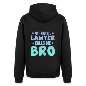 Mon avocat préféré m’appelle Bro 4 - Veste à capuche bio Premium Unisexe - noir - Dos - Nico (187cm)