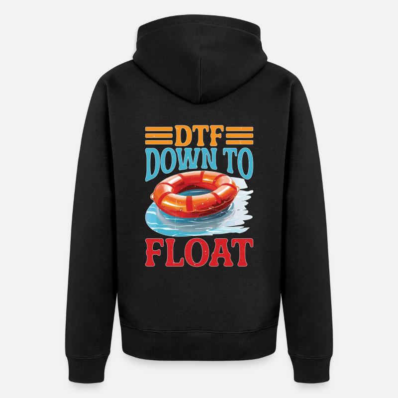 DTF Down To Float - Veste à capuche bio Premium Unisexe - noir