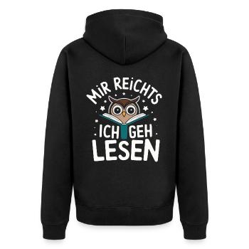 oiseau de nuit hibou hibou oiseau - Veste à capuche bio Premium Unisexe - noir - Dos - Nico (187cm)