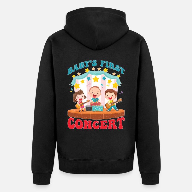 Baby's First Concert 5 - Unisex Premium Bio Zip Hoodie - Schwarz
