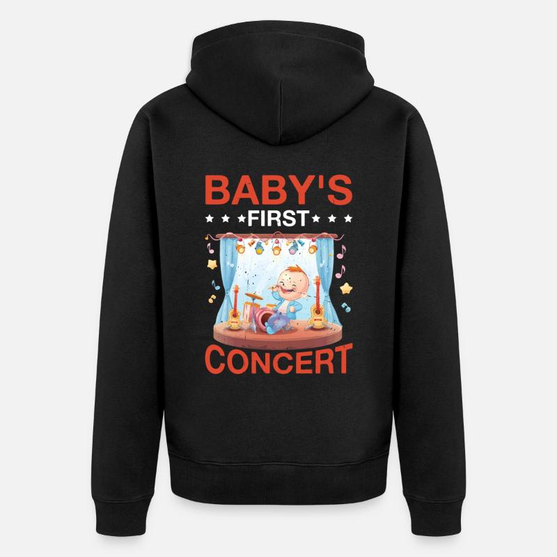 Baby's First Concert 6 - Unisex Premium Bio Zip Hoodie - Schwarz