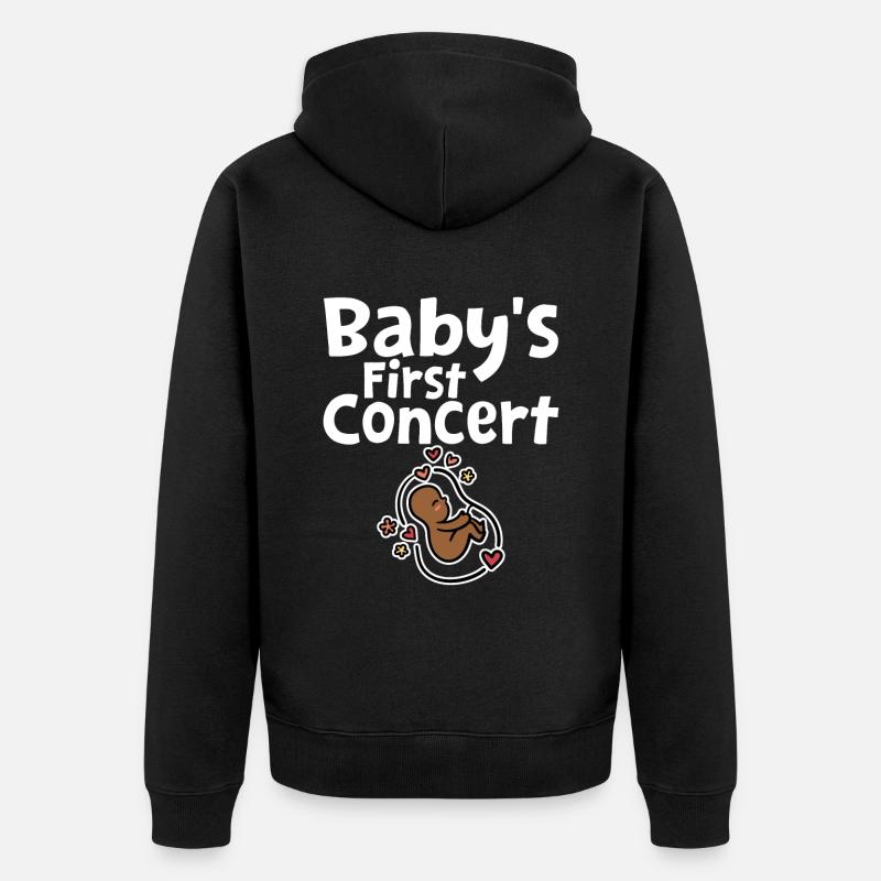 Baby's First Concert 2 - Unisex Premium Bio Zip Hoodie - Schwarz