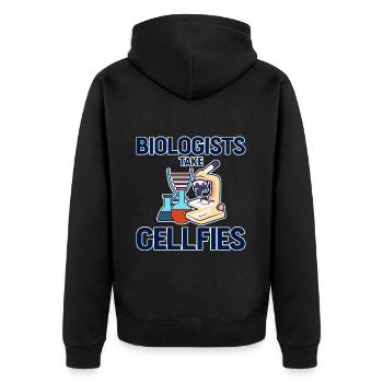 Biologists Take Cellfies 4 - Unisex Premium Bio Zip Hoodie - Schwarz - Hinten - Nico (187cm)