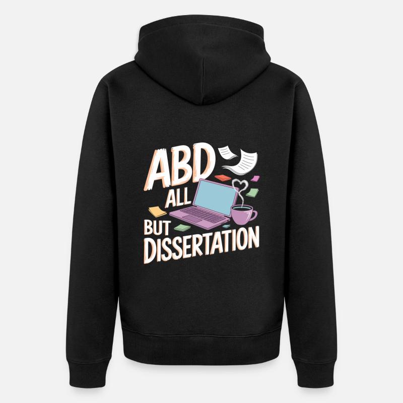 ABD All But Dissertation 4 - Unisex Premium Bio Zip Hoodie - Schwarz
