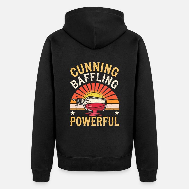 Cunning Baffling Powerful 4 - Unisex Premium Bio Zip Hoodie - Schwarz