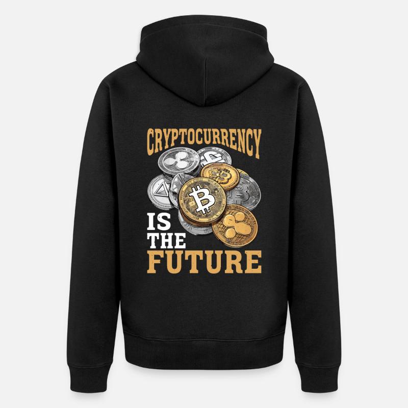Cryptocurrency Is The Future 2 - Unisex Premium Bio Zip Hoodie - Schwarz