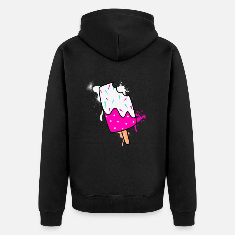 Glace - Veste à capuche bio Premium Unisexe - noir