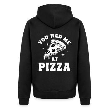 Pizza Italie Restauration rapide - Veste à capuche bio Premium Unisexe - noir - Dos - Nico (187cm)