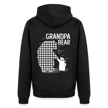 Grand-père Ours - Veste à capuche bio Premium Unisexe - noir - Dos - Nico (187cm)
