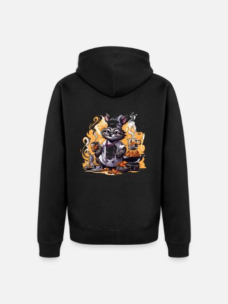The Caffeine Culinary Artist - Unisex Premium Organic Zip Hoodie - black