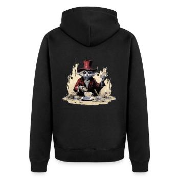 Le magicien de la caféine - Veste à capuche bio Premium Unisexe - noir - Dos - Nico (187cm)