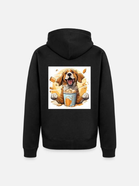 Der Koffein-Dunker - Unisex Premium Bio Zip Hoodie - Schwarz