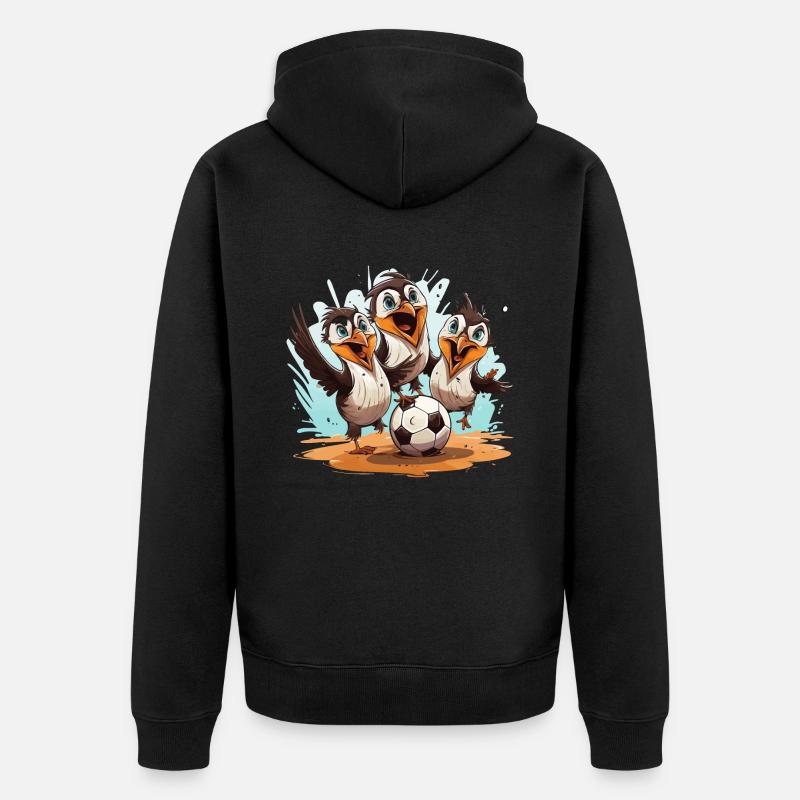 Die Kaffeehüter - Unisex Premium Bio Zip Hoodie - Schwarz