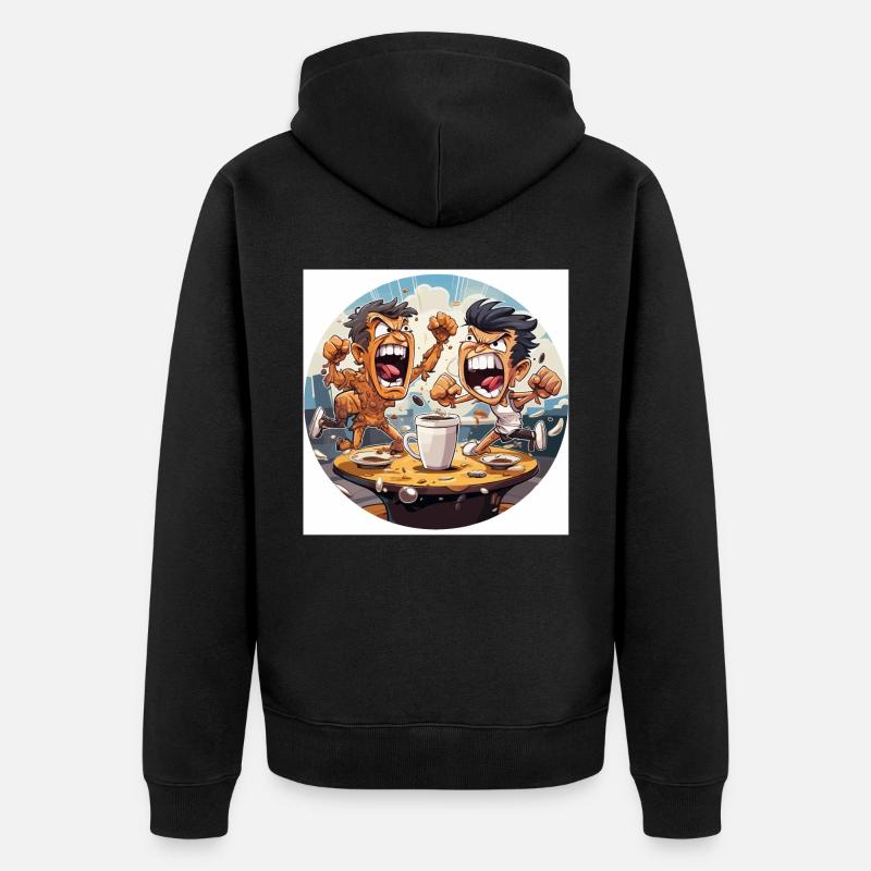 Die Coffee Pucksters - Unisex Premium Bio Zip Hoodie - Schwarz