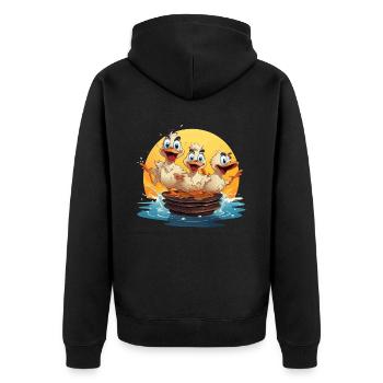 La frénésie du Flapjack - Veste à capuche bio Premium Unisexe - noir - Dos - Nico (187cm)