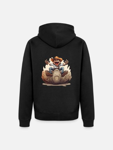 The Sloth Wrangler - Unisex Premium Organic Zip Hoodie - black