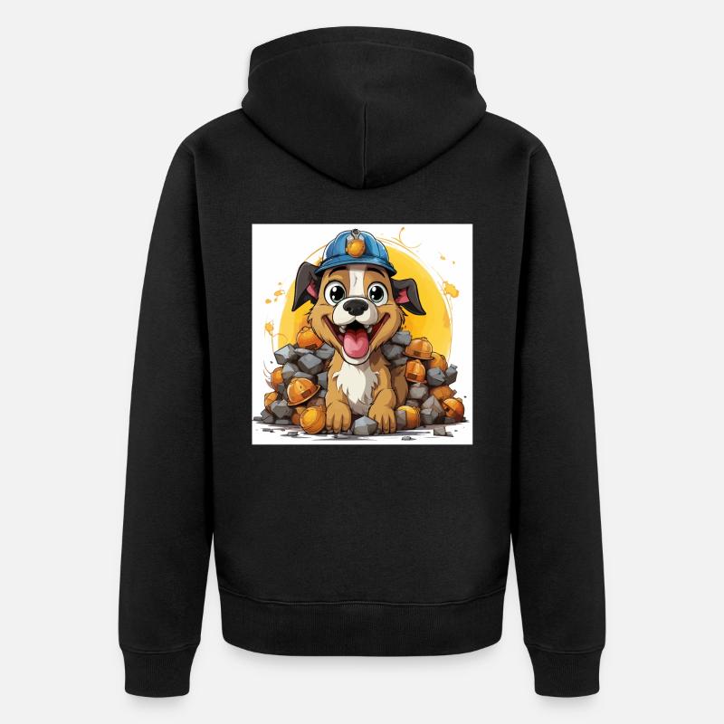 Der Hundebauer - Unisex Premium Bio Zip Hoodie - Schwarz