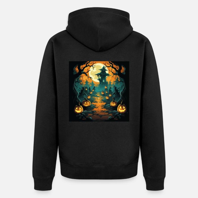 Le Sentier Enchanté - Veste à capuche bio Premium Unisexe - noir