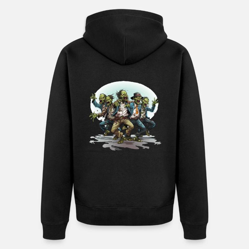La soirée dansante zombie - Veste à capuche bio Premium Unisexe - noir