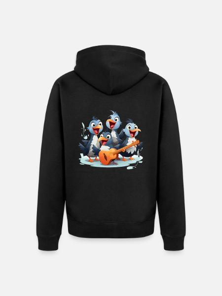 The Avian Melody Mayhem - Unisex Premium Organic Zip Hoodie - black