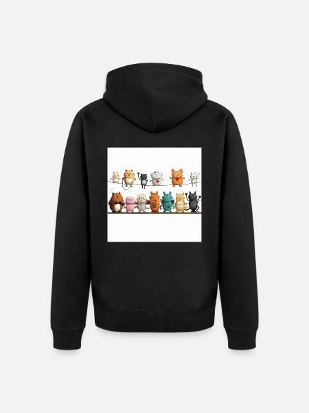 The Wobbly Wonders - Unisex Premium Organic Zip Hoodie - black