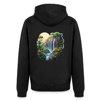 Chutes Mystiques - Veste à capuche bio Premium Unisexe - noir - Dos - Nico (187cm)