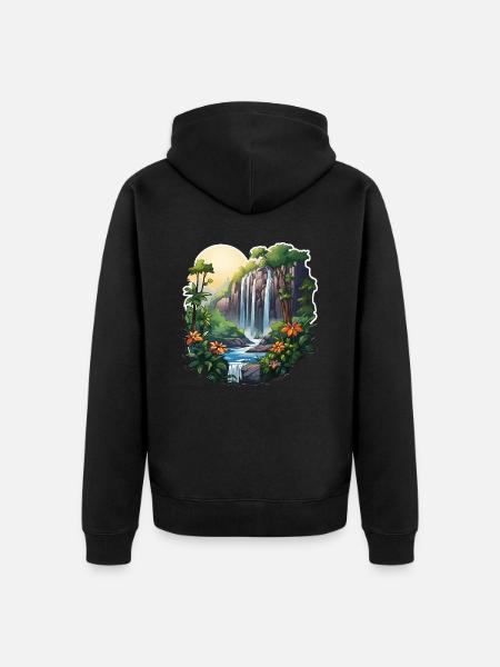 Mystic Falls - Unisex Premium Organic Zip Hoodie - black