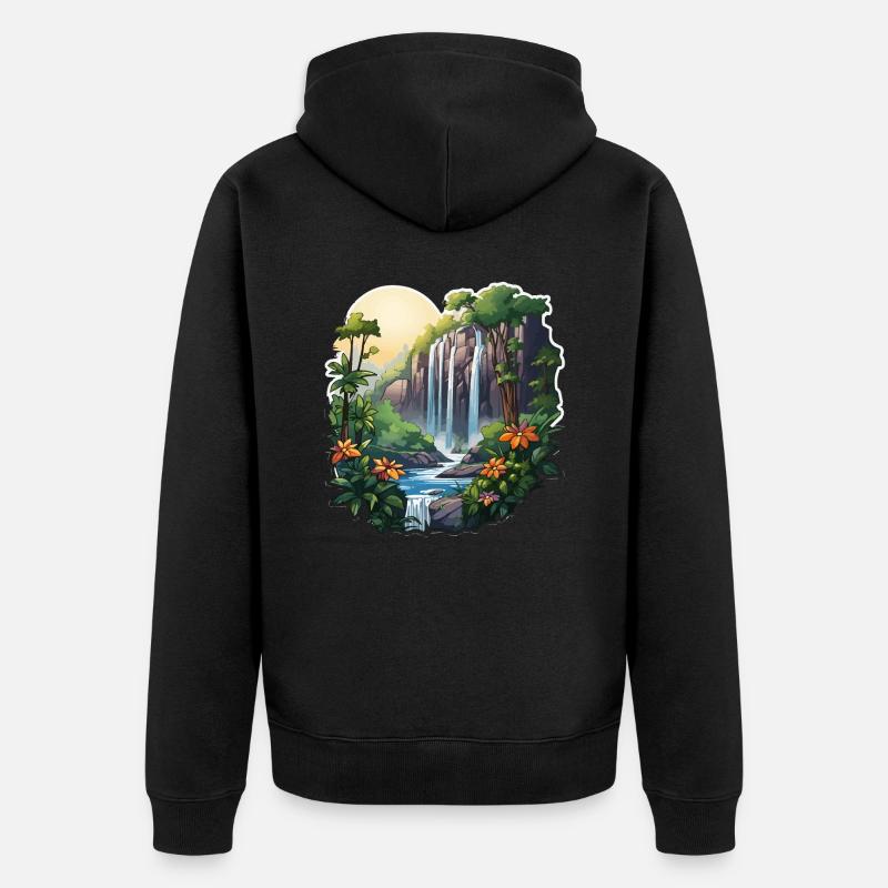 Chutes Mystiques - Veste à capuche bio Premium Unisexe - noir