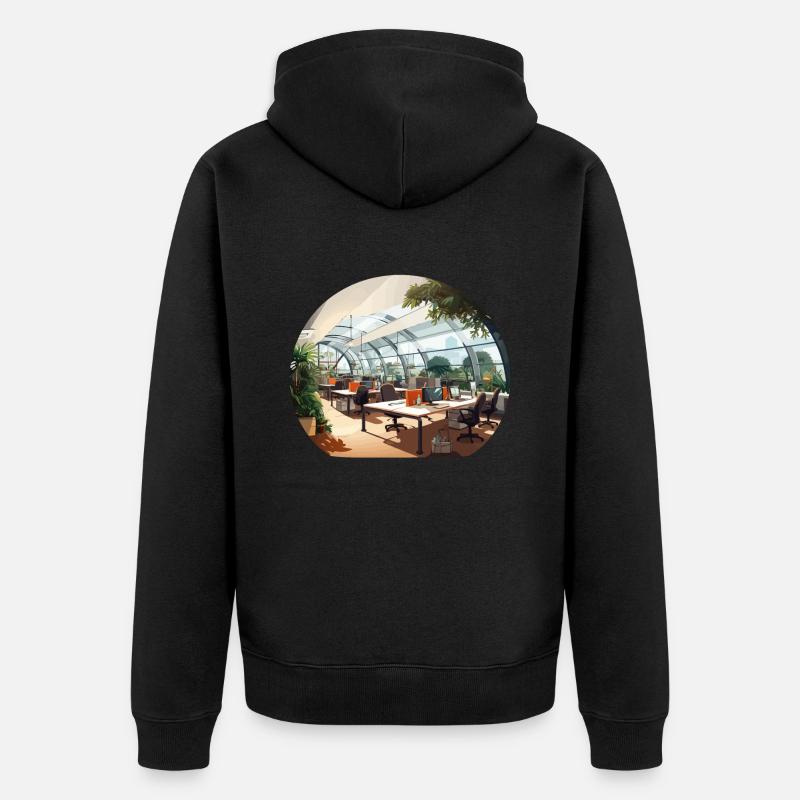 Espace de travail dynamique - Veste à capuche bio Premium Unisexe - noir
