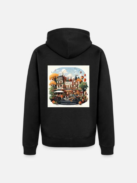 Marktstimmung - Unisex Premium Bio Zip Hoodie - Schwarz