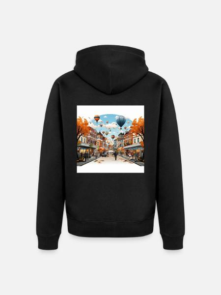 Feierliches Spektakel - Unisex Premium Bio Zip Hoodie - Schwarz