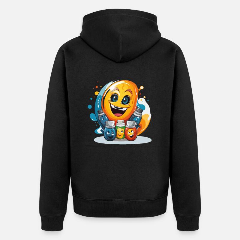 Palette de créativité - Veste à capuche bio Premium Unisexe - noir