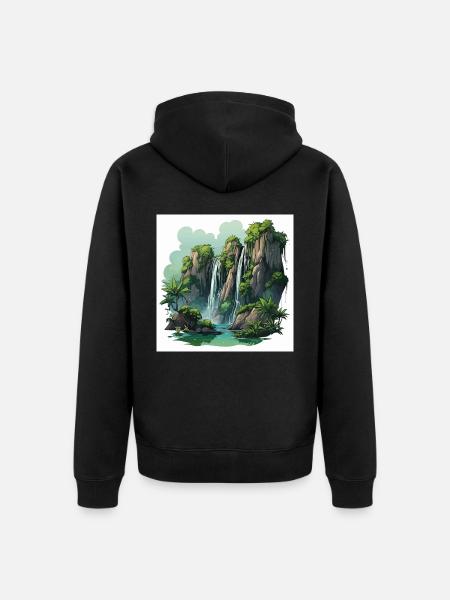 Natures Symphony - Unisex Premium Organic Zip Hoodie - black