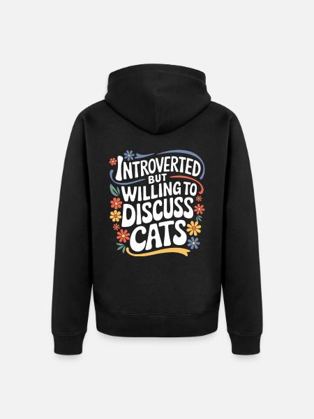 Introvert, antisocial, introvert - Unisex Premium Organic Zip Hoodie - black