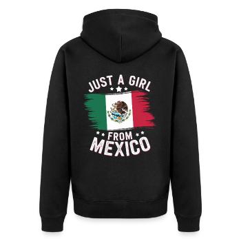 Mexico Mexico Mexican Spanish - Unisex Premium Organic Zip Hoodie - black - Back - Nico (187cm)
