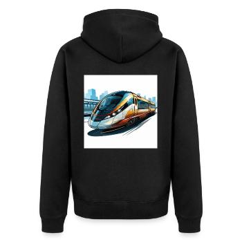Révolution de vitesse - Veste à capuche bio Premium Unisexe - noir - Dos - Nico (187cm)