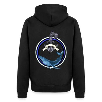 Mammifère marin Poisson Baleine Poisson Ancre maritime - Veste à capuche bio Premium Unisexe - noir - Dos - Nico (187cm)