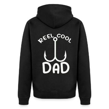 Reel Cool Papa Partenaire de pêche Papa Plan de retraite - Veste à capuche bio Premium Unisexe - noir - Dos - Nico (187cm)