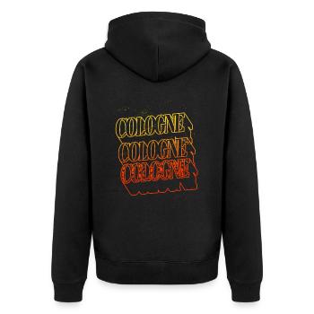 Cologne Cologne Allemagne City Skyline Font - Veste à capuche bio Premium Unisexe - noir - Dos - Nico (187cm)