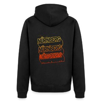 Police Nuremberg Allemagne City Skyline Home - Veste à capuche bio Premium Unisexe - noir - Dos - Nico (187cm)