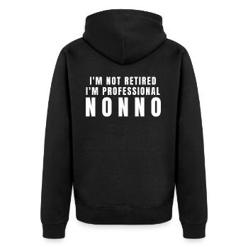 Non. Cadeau Nonno - Veste à capuche bio Premium Unisexe - noir - Dos - Nico (187cm)