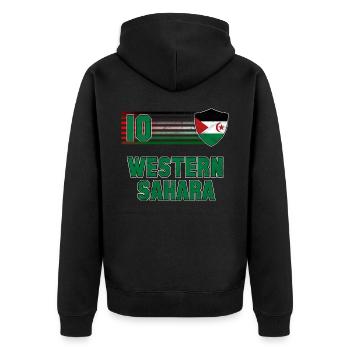 Équipe du Sahara occidental de football - Veste à capuche bio Premium Unisexe - noir - Dos - Nico (187cm)
