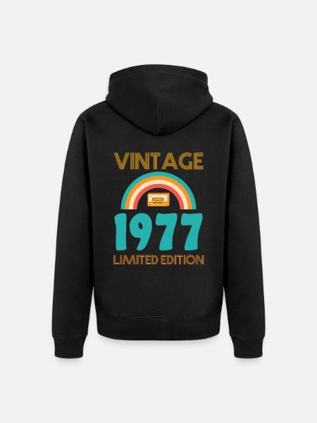 Limited Edition 1977 - Unisex Premium Organic Zip Hoodie - black